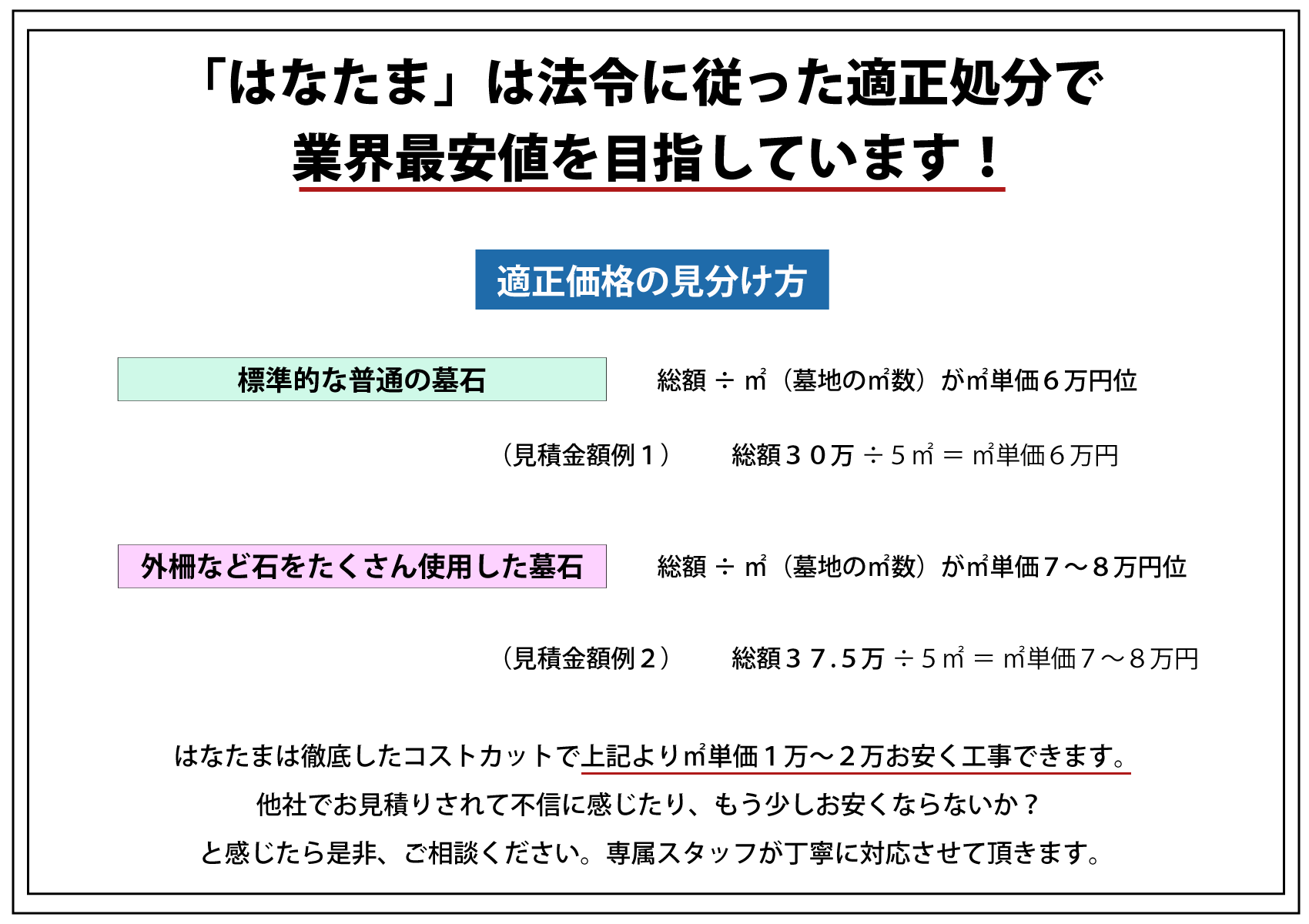 墓じまいのお見積り